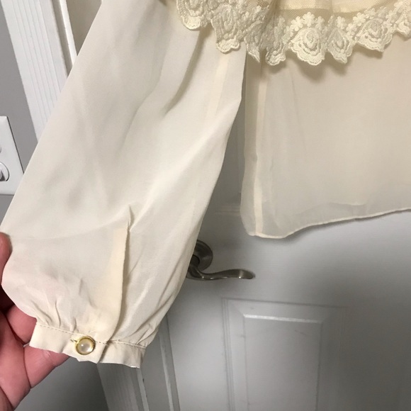 Champagne & Strawberry: Women's Boho Layer Blouse - Picture 9 of 10